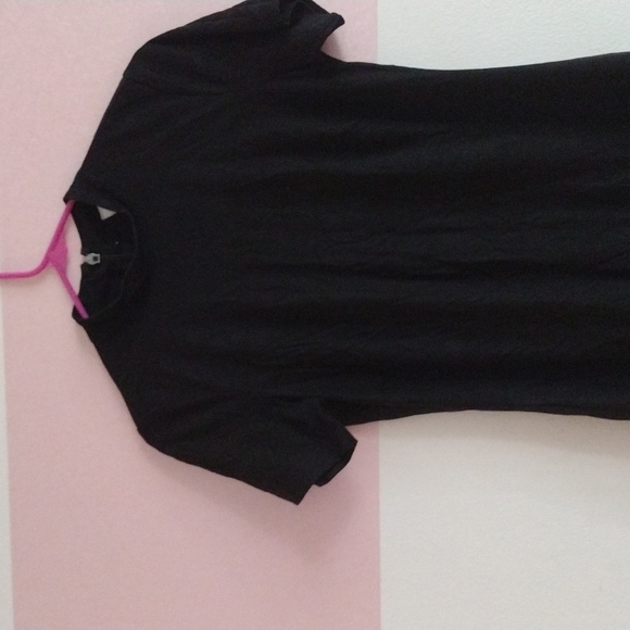 New York & Co Black Mock Neck Fringe Dress - Picture 5 of 6